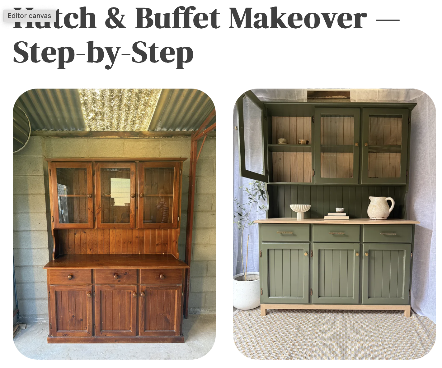Hutch & Buffet Makeover — Step-by-Step
